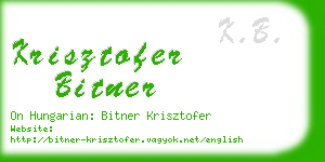 krisztofer bitner business card